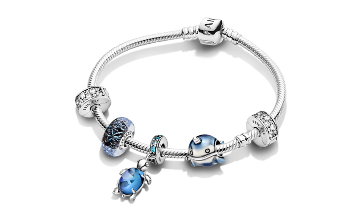 Pandora Starfish Silver Bracelet Set. ZT1268