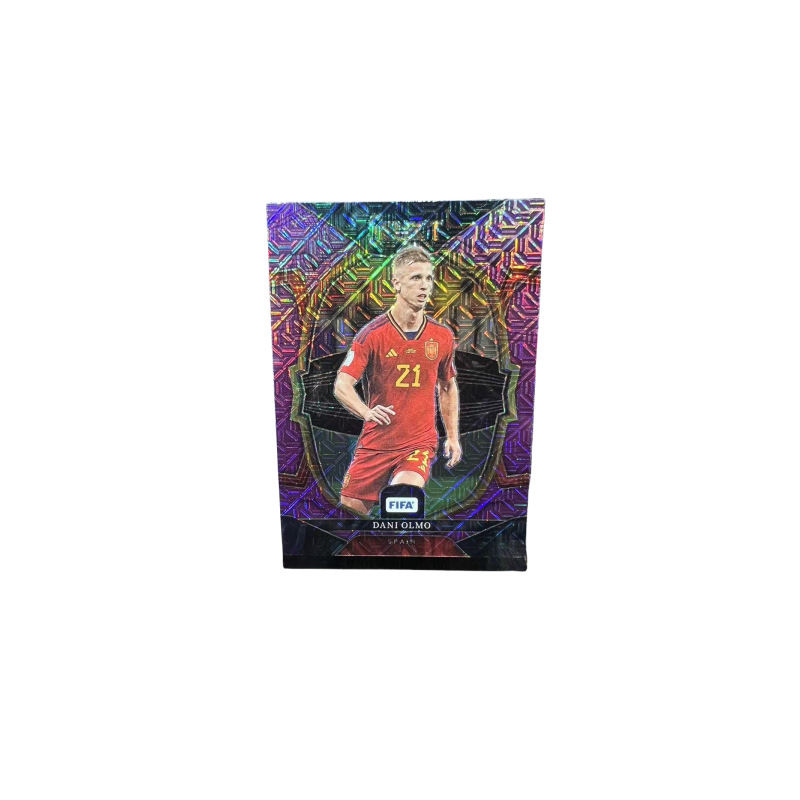 Panini FIFA Panini Select Spain RB Leipzig Olmo Purple Mojo Soccer Trading Card. Panini-2407-0177
