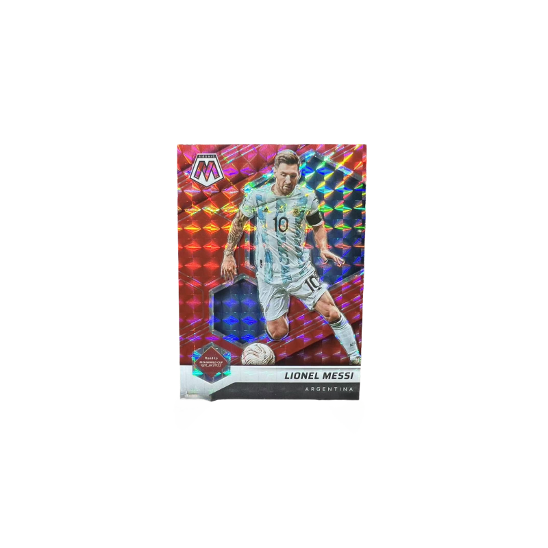 Panini Mosaic FIFA World Cup Lionel Messi Red PSG Argentina Soccer Trading Card Panini-2407-0202