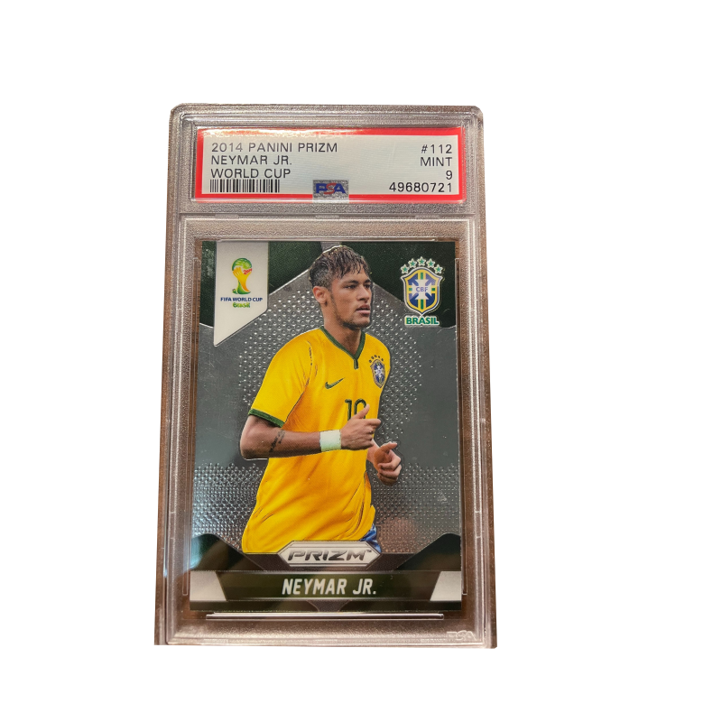 Panini Neymar PSA9 2014 World Cup Prizm Rookie Base Card Single-Graded. Panini-2408-0352