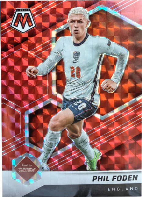 panini-phil-foden-england-man-city-world-cup-red-mosaic-refractor-sports-card-panini-2407-0226