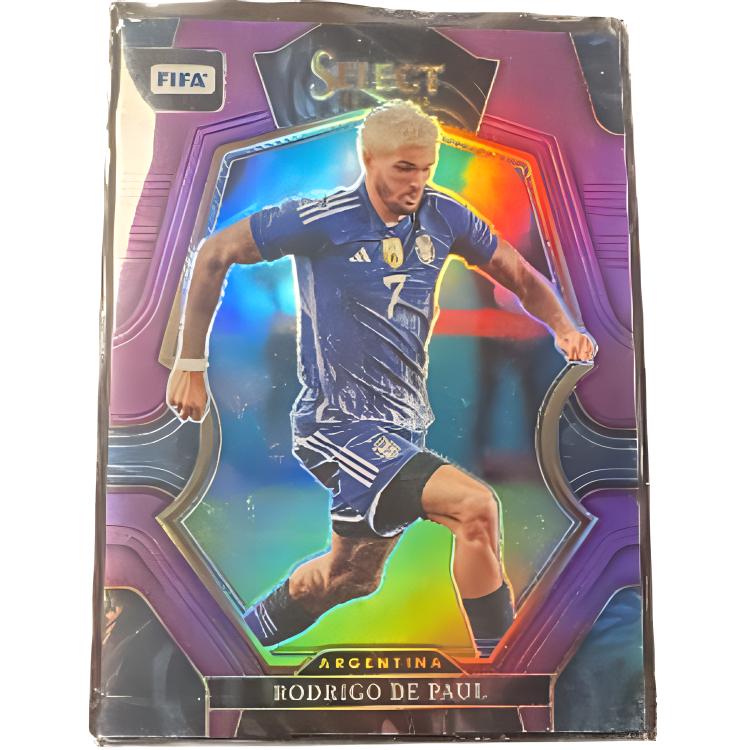 Panini Rodrigo De Paul 2022-23 Panini Select FIFA Soccer Argentina Purple Card 65/75 Graded Panini-2406-0956
