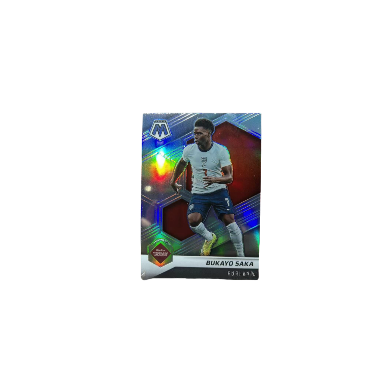 Panini World Cup Mosaic Bukayo Saka England Arsenal Silver Prizm Sports Card. Panini-2407-0161