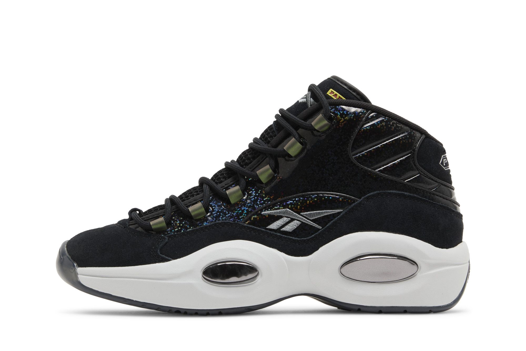 Lookbook Panini x Reebok Question 'Black Pulsar Prizm' Sneakers Hitam Terbaru HQ4135
