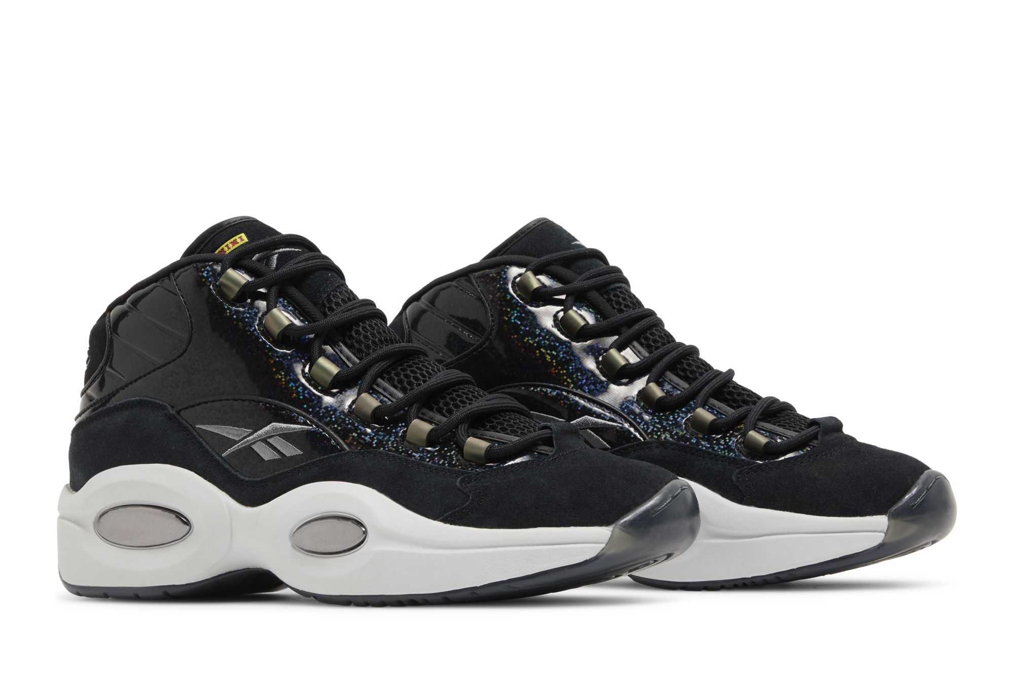Cheap Panini x Reebok Question 'Black Pulsar Prizm' Sneakers Hitam Terbaru HQ4135