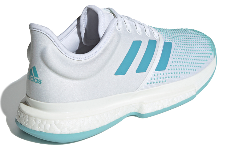 Shop Parley x adidas SoleCourt Boost 'Putih Biru Spirit' G26295