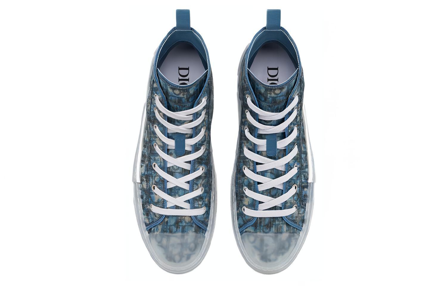 Purchase 帕利 x 迪奧 B23 高筒 'Dior Oblique - 藍色海洋塑料' 3SH118ZPM_H561