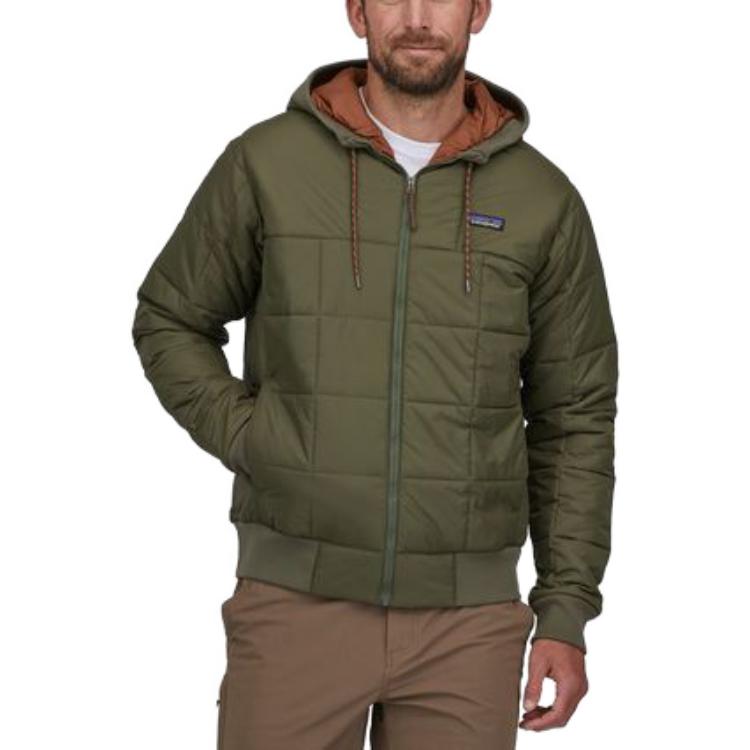 Cheap Patagonia  Box Quilted Hoody Logo Print Loose-Fit Jacket. 20830