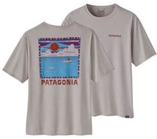 Patagonia Cap Cool-Waters Retro Letter Print Quick-Dry T-Shirt 45355 Patagonia Cap Cool-Waters Retro Letter Print Quick-Dry T-Shirt 45355