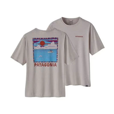 Patagonia Cap Cool-Waters Retro Letter Print Quick-Dry T-Shirt 45355