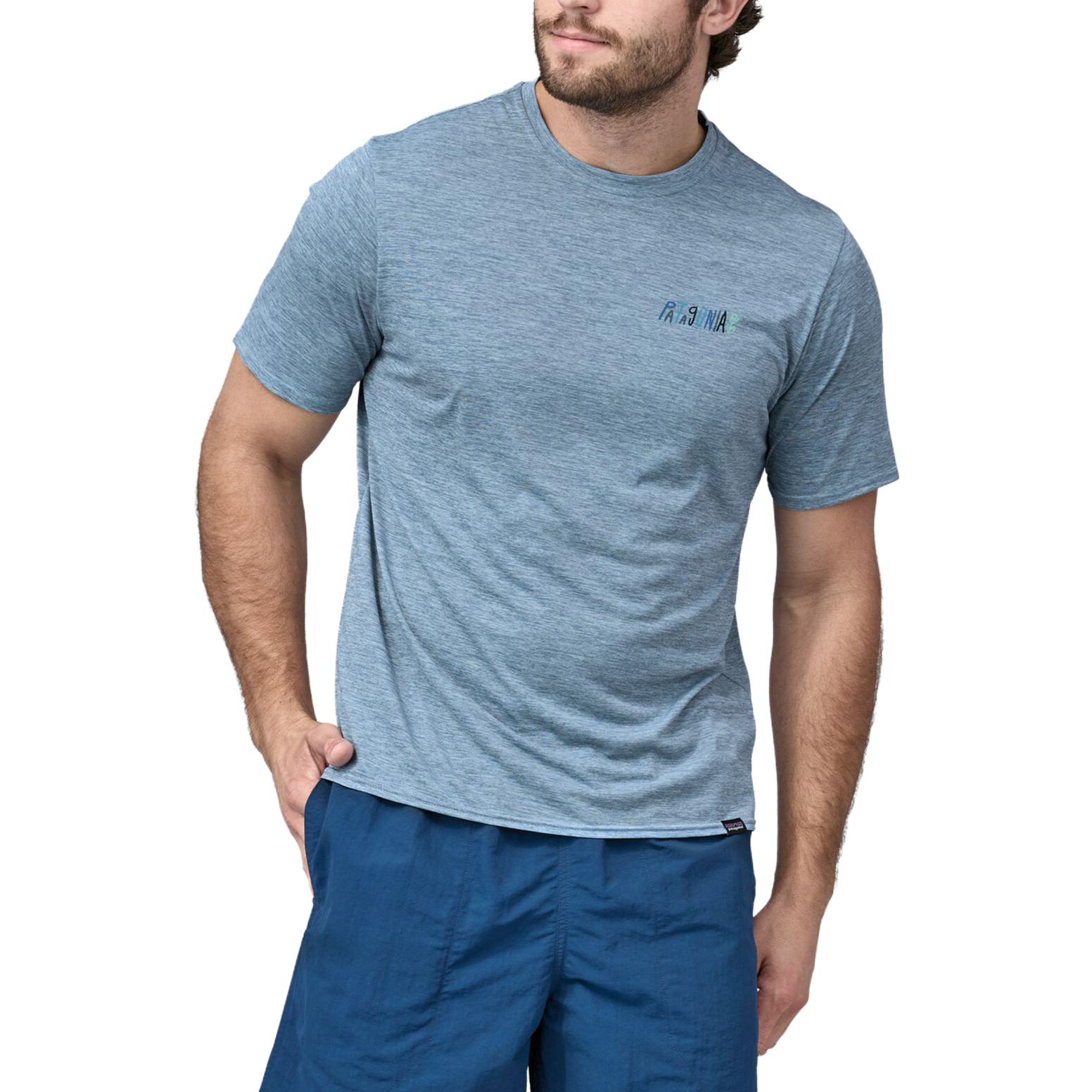 Lookbook Patagonia Camiseta Secado Rápido Cap Cool-Waters Retro con Letra Impresa. 45355