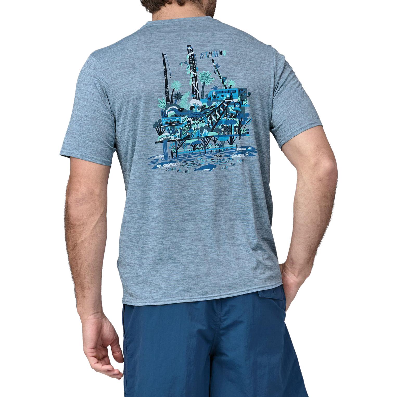 Shop Patagonia Camiseta Secado Rápido Cap Cool-Waters Retro con Letra Impresa. 45355