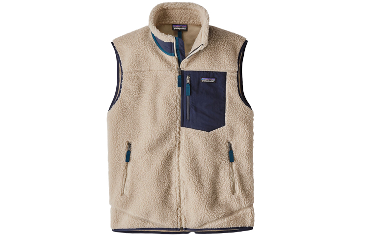 Patagonia  Classic Retro-X Windproof Sherpa Fleece Vest with Color Block. 23048