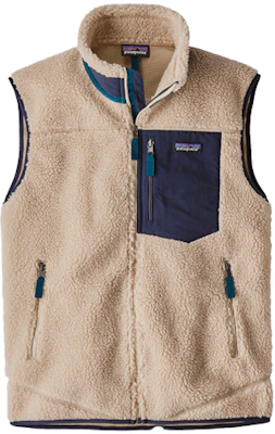 Patagonia Classic Retro-X Windproof Sherpa Fleece Vest with Color Block. 23048 Buy Patagonia Classic Retro-X Windproof Sherpa Fleece Vest with Color Block. 23048