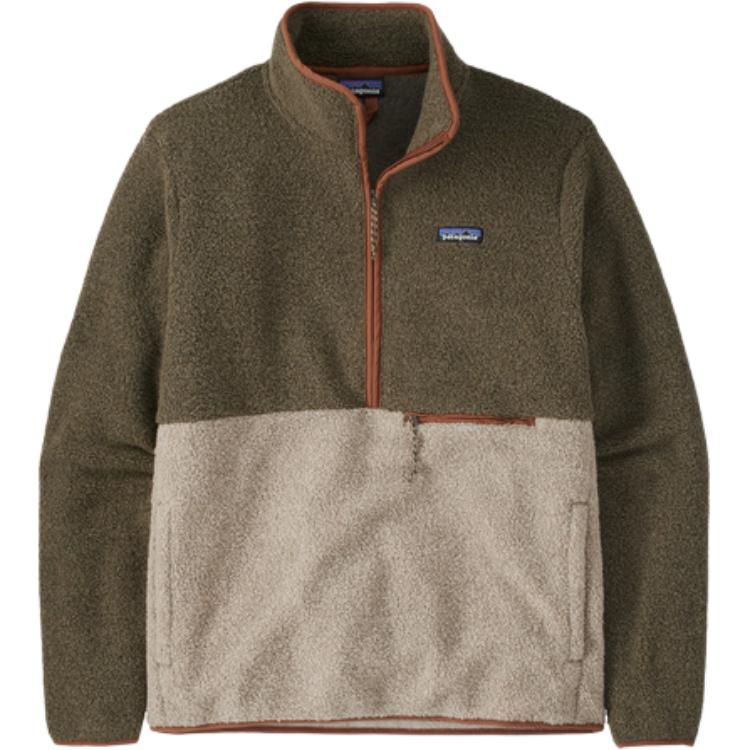 Patagonia  Half-Zip Fleece Wool Sweater Patchwork Design. 22930