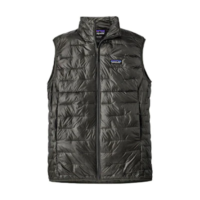 Patagonia Micro Puff Vest Solid Color Packable Logo Stand Collar. 84075