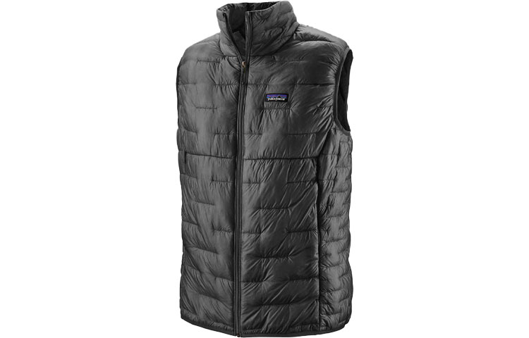Lookbook Patagonia  Micro Puff Vest Solid Color Packable Logo Stand Collar. 84075