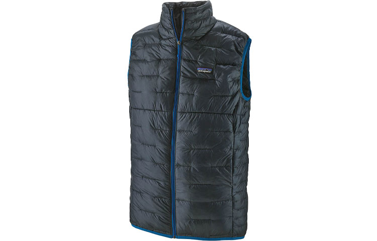 Details for Patagonia  Micro Puff Vest Solid Color Packable Logo Stand Collar. 84075