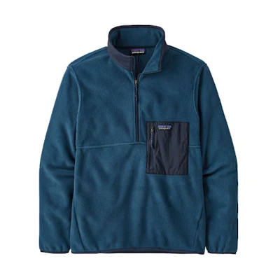 Patagonia Microdini Half-Zip Fleece Pullover with Chest Pocket. 26200