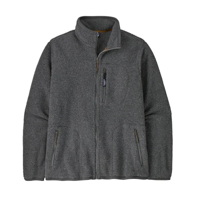 Patagonia Reclaimed Fleece Jacket Full-Zip Solid Color Stand Collar. 22921