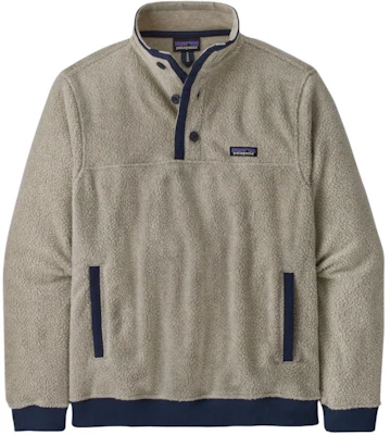 Patagonia Shearling Button-Up Fleece Pullover Sweatshirt Casual Collar 26140 9