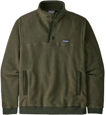 Patagonia Shearling Button-Up Fleece Pullover Sweatshirt Casual Collar 26140 11