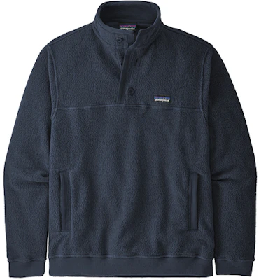 Patagonia Shearling Button-Up Fleece Pullover Sweatshirt Casual Collar 26140 1