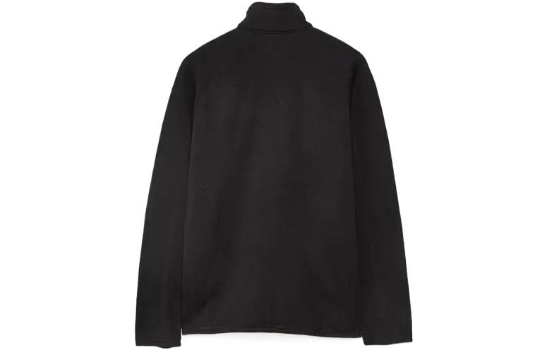 Lookbook Suéter Patagonia Negro Cuello Alto con Cremallera - Color Sólido. 25528-BLK