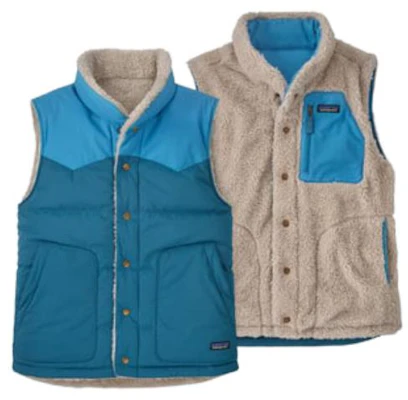 巴塔哥尼亞雙面羽絨背心雙色無袖外套 27588 7