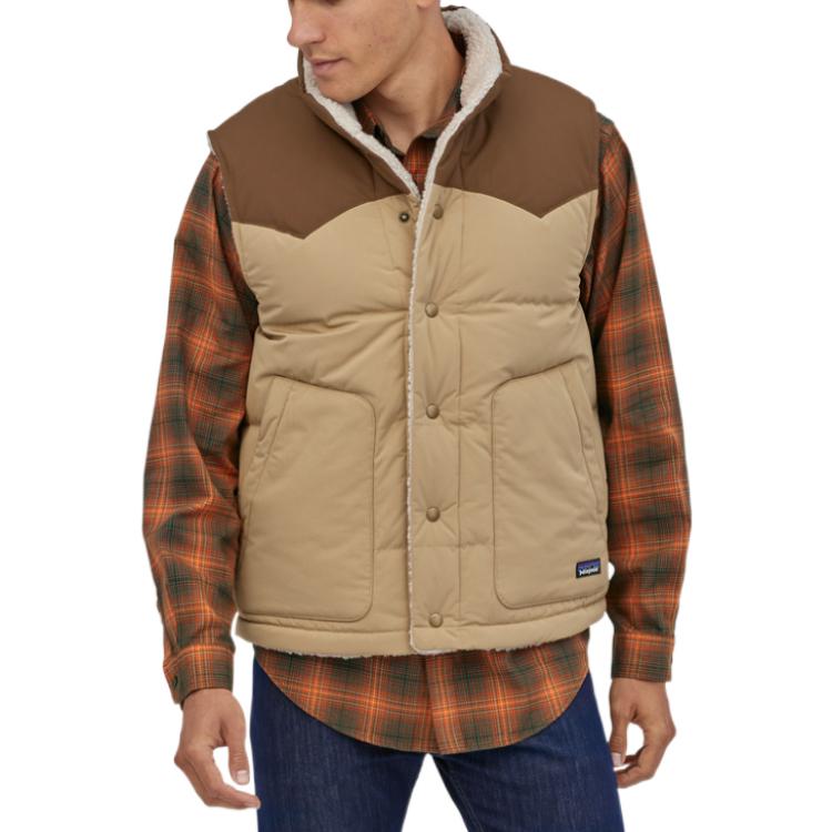 Cheap 巴塔哥尼亞雙面羽絨背心雙色無袖外套 27588