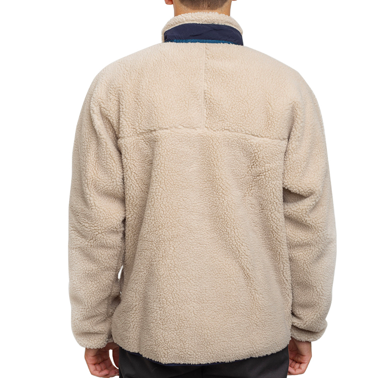 Shop Patagonia Jaket Fleece Warna Blok Saku Putih 23056-yc 23056-YC