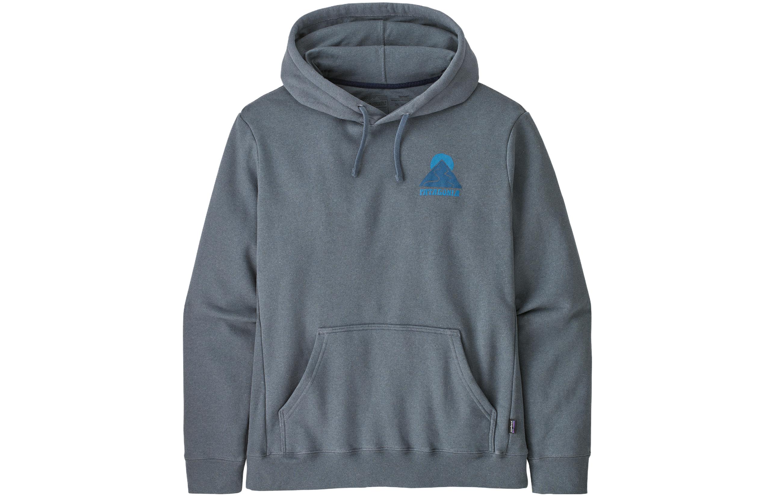 Patagonia Graphic Print Hoodie Pullover Gray 39659