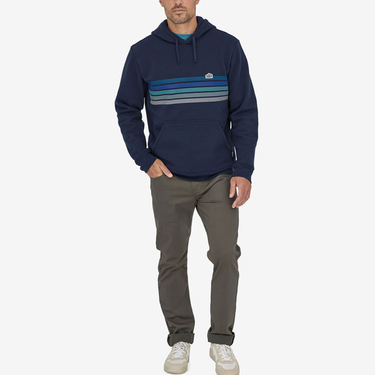 Shop Patagonia Line Logo Ridge Stripe Uprisal Hoodie - Stripe Print Pullover 39620