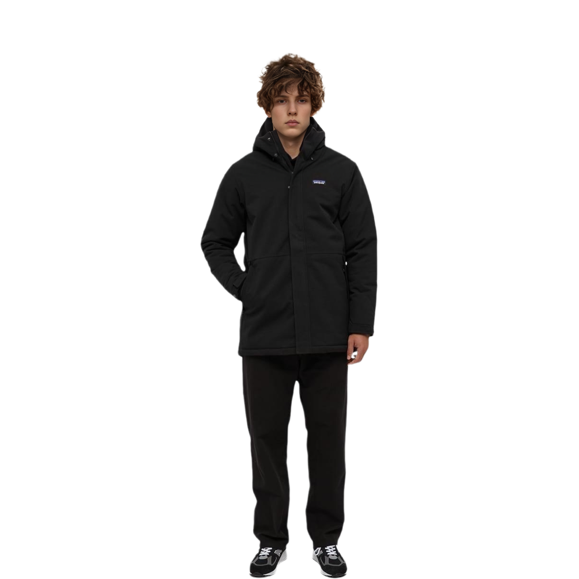 Shop 파타고니아 론 마운틴 솔리드 로고 후드 집업 재킷. 27865