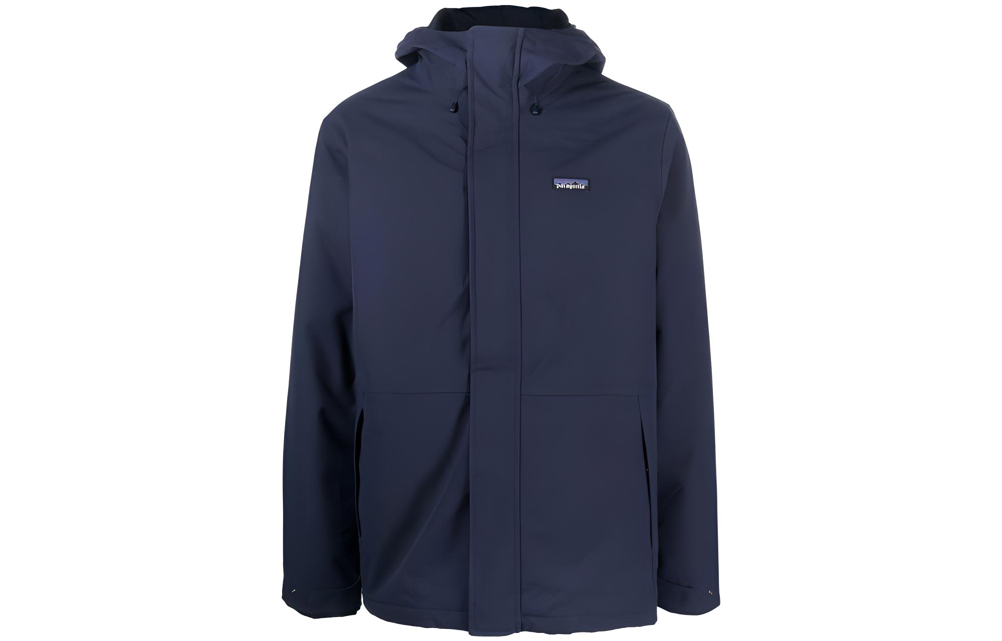 Patagonia Lone Mountain Solid Logo Printed Hooded Jacket 27840