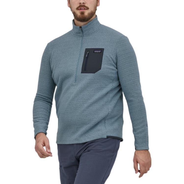 Cheap Patagonia R1 Air Zip Neck Logo Long Sleeve Pullover Sweatshirt - 40245