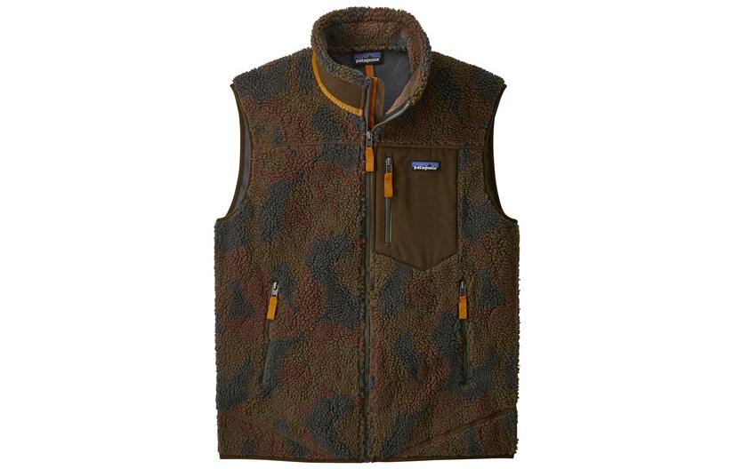 Patagonia Retro-X  Camo Sleeveless Vest with Zipper Chest Pocket. PTG0-23048