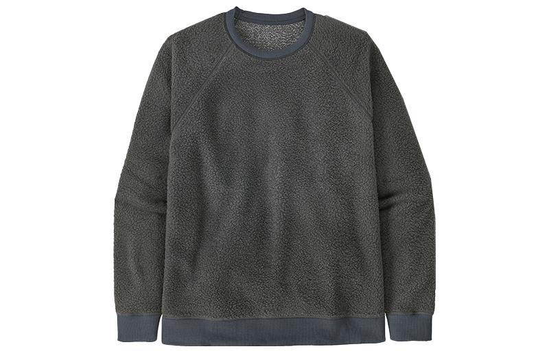 Cheap Patagonia Shearling Fleece Pullover with Ribbed Cuffs Solid Color 26130