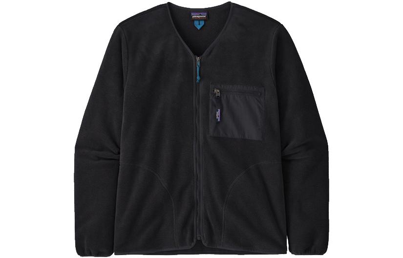 Order Patagonia Synchilla Fleece Zip Jacket V-Neck Solid Color 22975-BLK