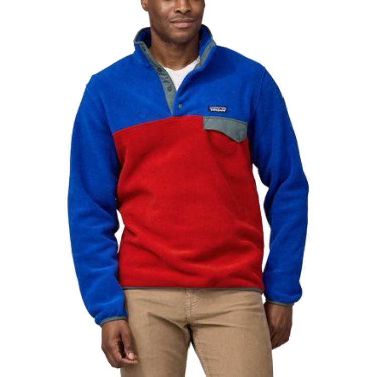 Lookbook Patagonia Synchilla Snap-T Embroidered Logo Colorblock Fleece Pullover . 25551