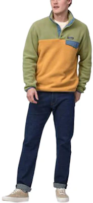Patagonia Synchilla Snap-T Embroidered Logo Colorblock Fleece Pullover . 25551 30