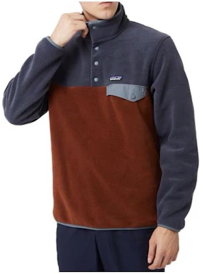 Patagonia Synchilla Snap-T Embroidered Logo Colorblock Fleece Pullover . 25551 35
