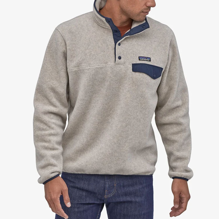 Cheap Patagonia Synchilla Snap-T Fleece Pullover High-Neck Sweatshirt for Men 25580