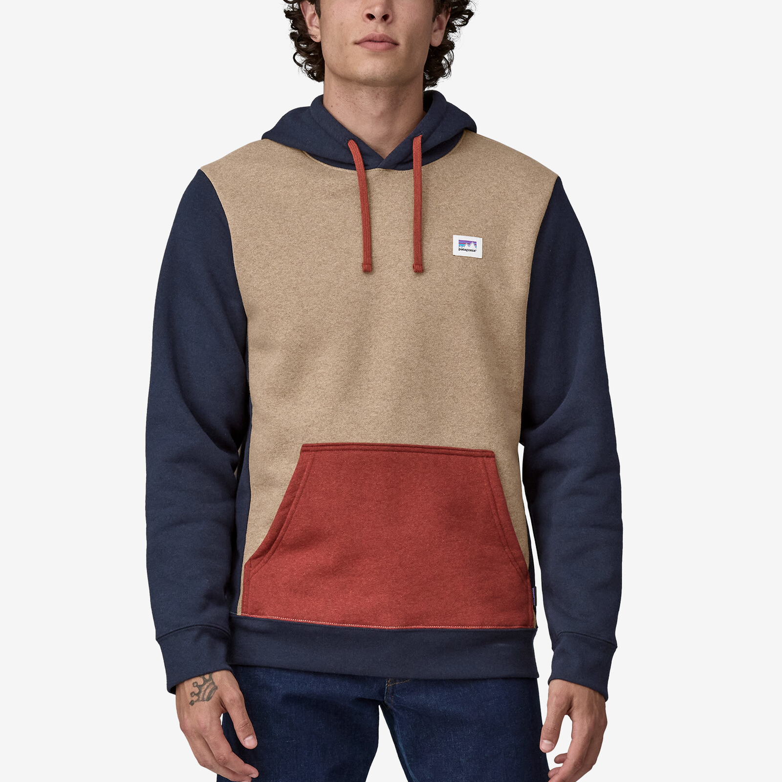 Sizing Patagonia Uprisal 商標復古拼色刷毛連帽上衣 男款 39696
