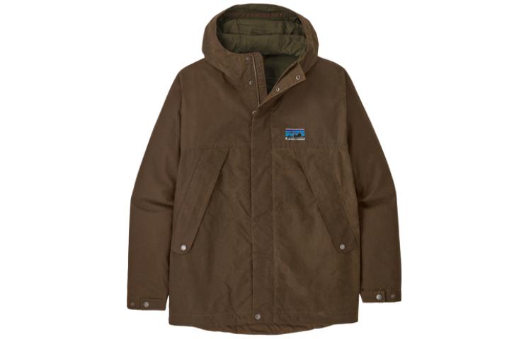 Patagonia Waxed Cotton Waterproof Hooded Jacket  Casual Long Sleeve Coat. 26825 圖 14