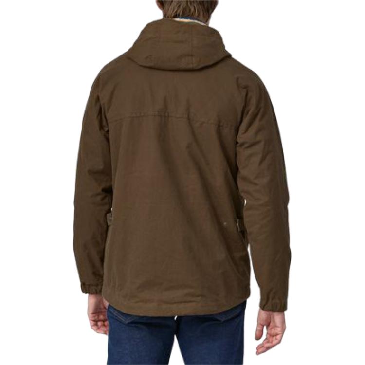 Patagonia Waxed Cotton Waterproof Hooded Jacket  Casual Long Sleeve Coat. 26825 圖 16