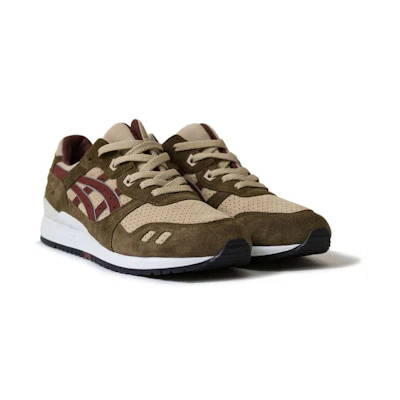 Patta ASICS Gel Lyte 3 'Birch Burgundy'