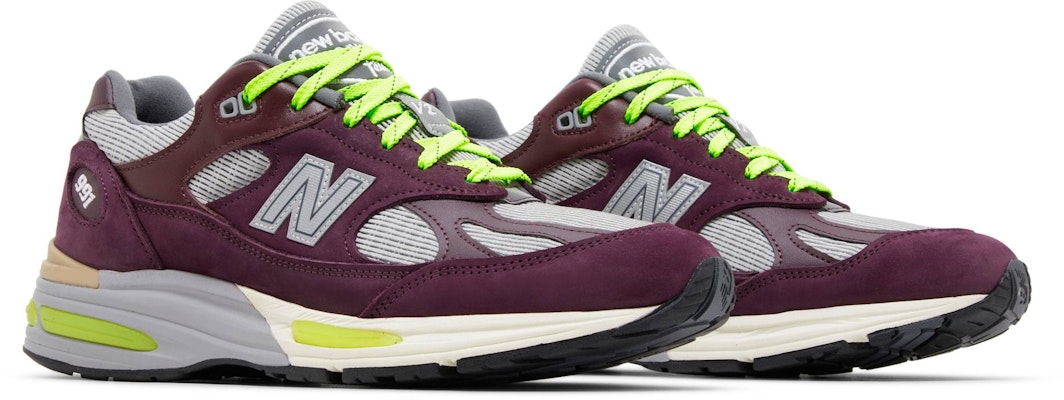 Patta x New Balance 991v2 Made in England 'Pickled Beet' Lelaki Wanita Sneakers. U991PD2 Cheap Patta x New Balance 991v2 Made in England 'Pickled Beet' Lelaki Wanita Sneakers. U991PD2
