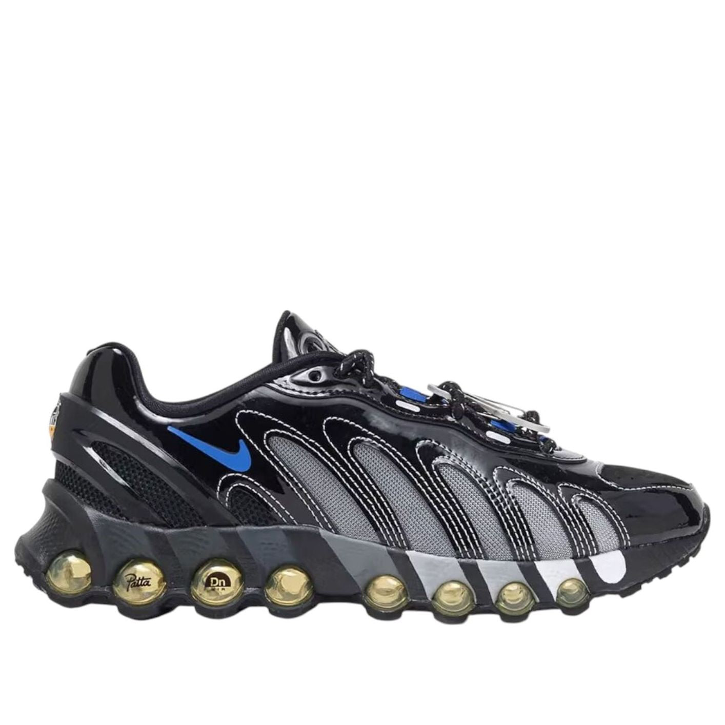 Shop Patta x Nike Air Max DN8 'Hitam Perak Metalik' IB4029-001