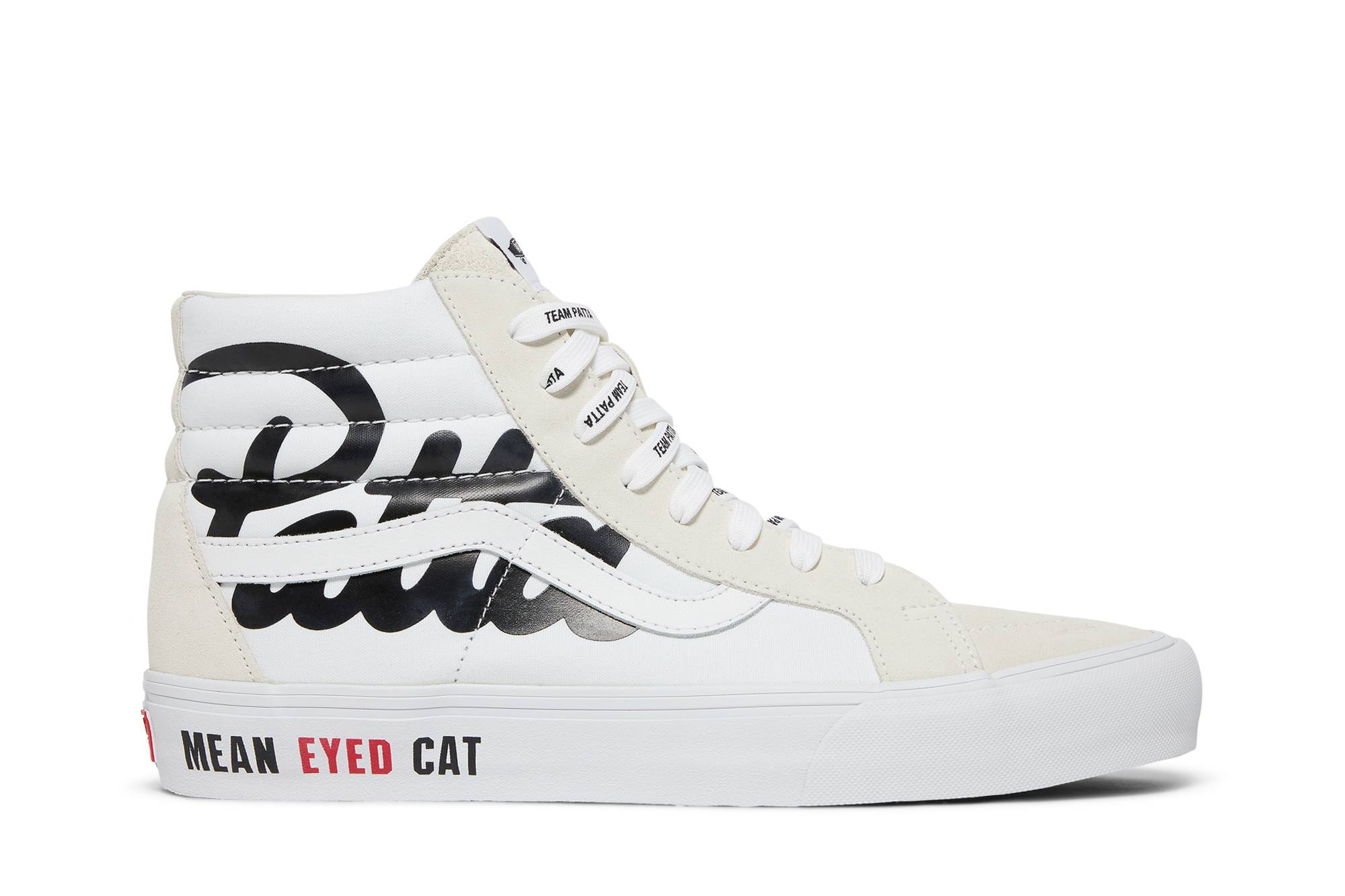 Patta x Vans Vault Sk8-Hi Reissue VLT LX 'Mean Eyed Cat - White' VN0A4BVH5WW